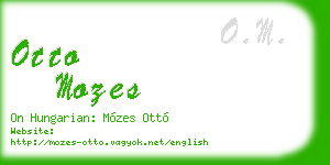 otto mozes business card