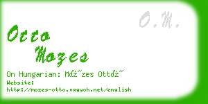 otto mozes business card